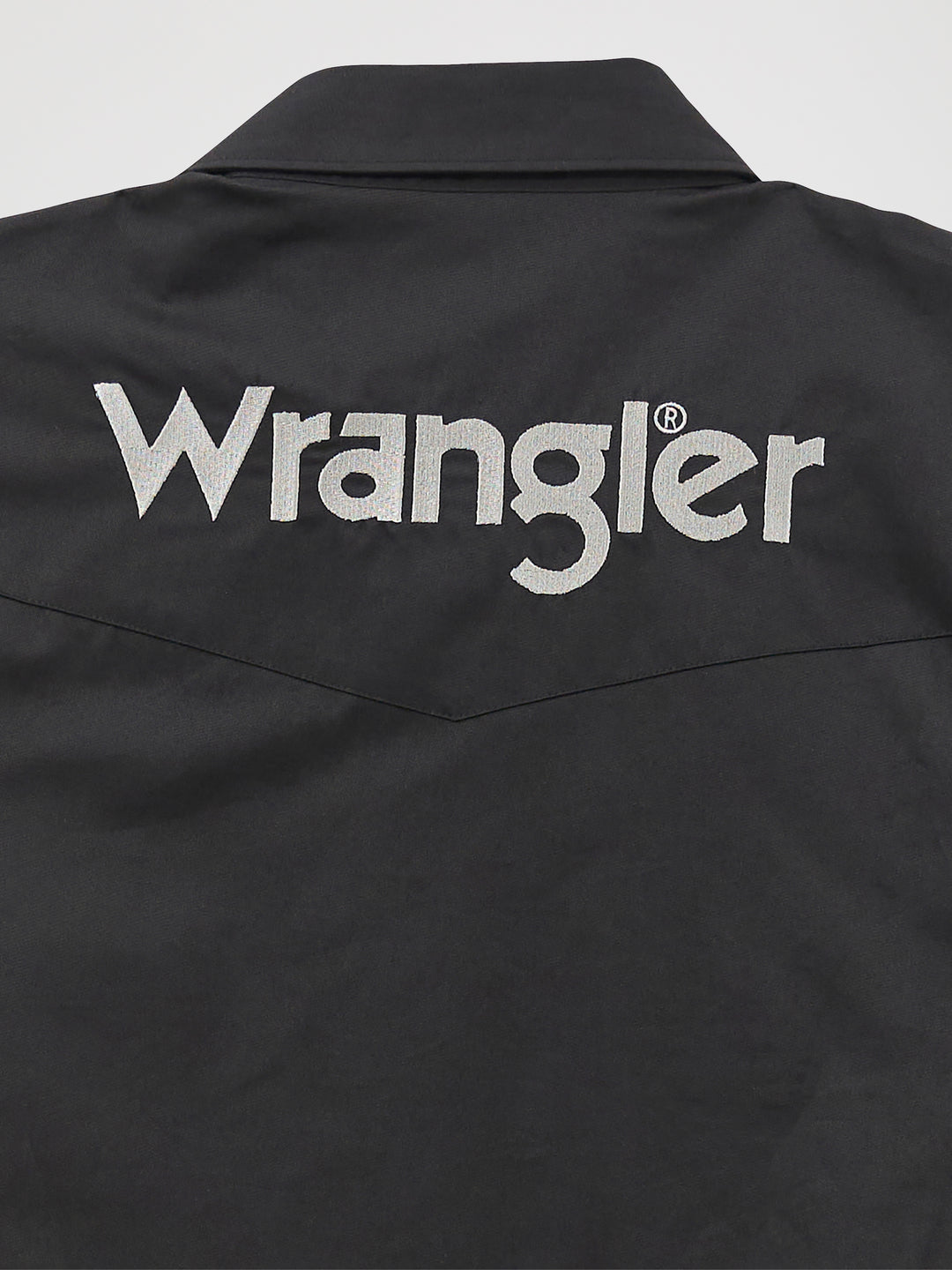 Wrangler Men's Wrangler Logo Long Sleeve Western Snap Shirt - Black