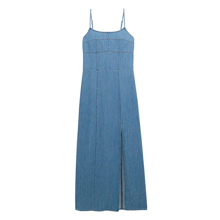 Wrangler Women's Retro Punchy Maxi Denim Dress - Mid Denim