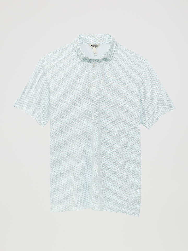 Wrangler All Terrain Gear Men's Performance Polo Shirt- Daphne Print