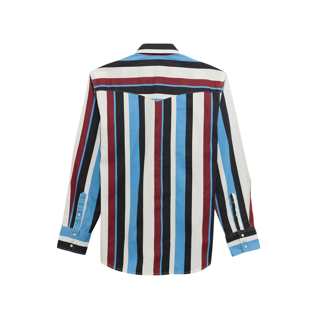 Wrangler Boy's Vintage Brushpopper Long Sleeve Shirt - Blue Multi