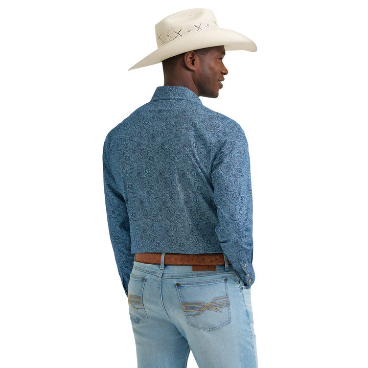 Wrangler Men's 20X Competition Advanced Comfort Short Sleeve Western Snap Shirt - MUlti Bl