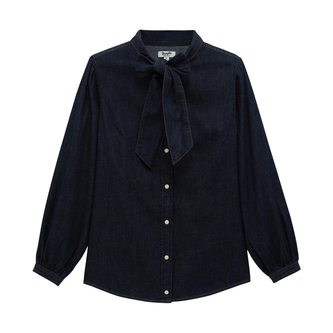 Wrangler Women's Retro Punchy Denim Snap Shirt - Denim