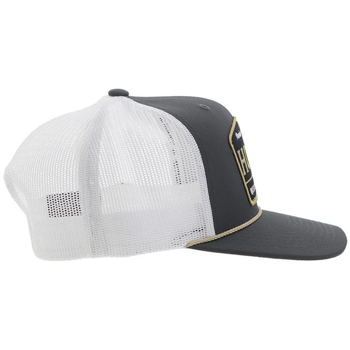 Hooey Hat Charcoal/White W/Black/ Gold Patch