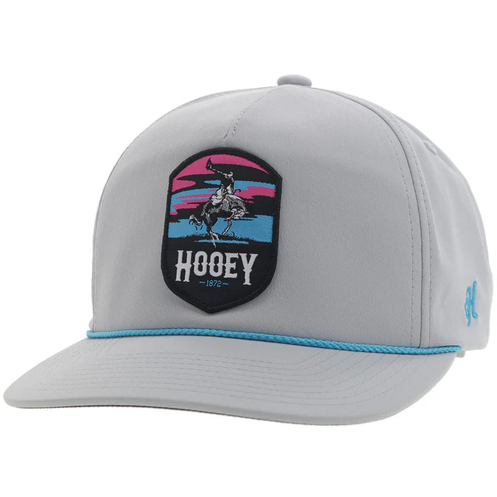 Hooey "Cheyenne" Hooey Hat Grey w/Pink/Blue/Black Patch