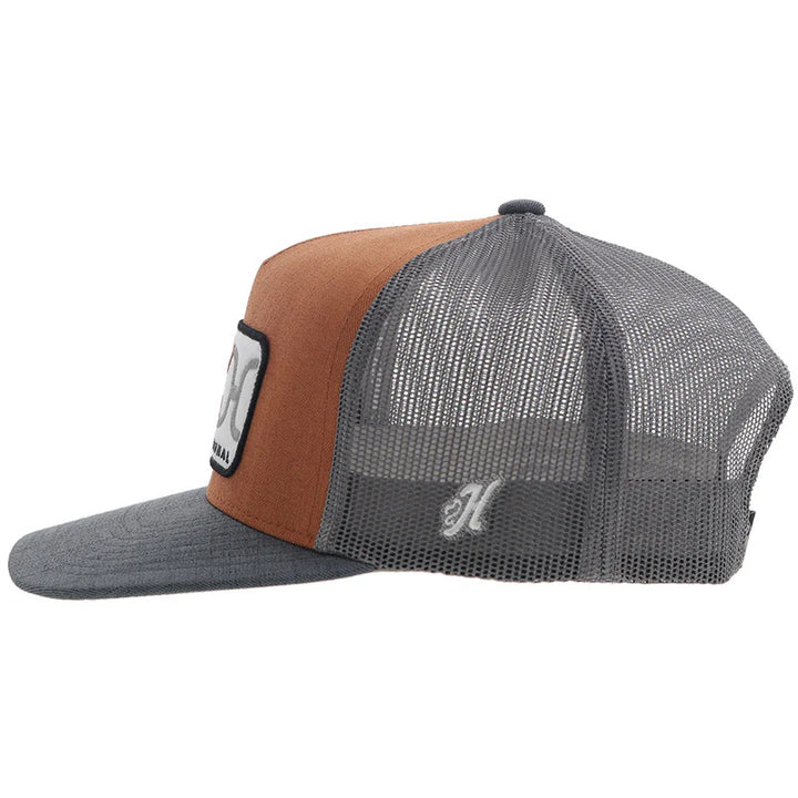 Hooey Hat Orange/Grey W/Grey/White Rectangle Patch