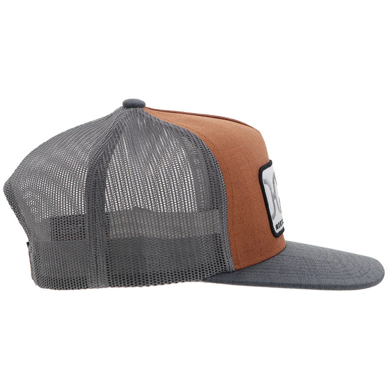 Hooey Hat Orange/Grey W/Grey/White Rectangle Patch