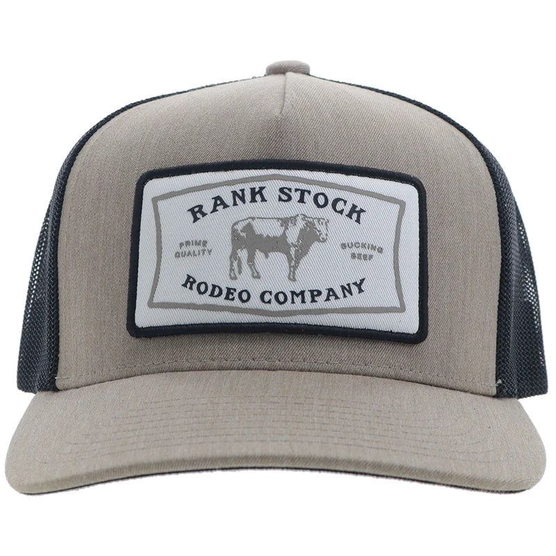 Hooey "Rank Stock" Hat Tan/Black W/White/Black Patch