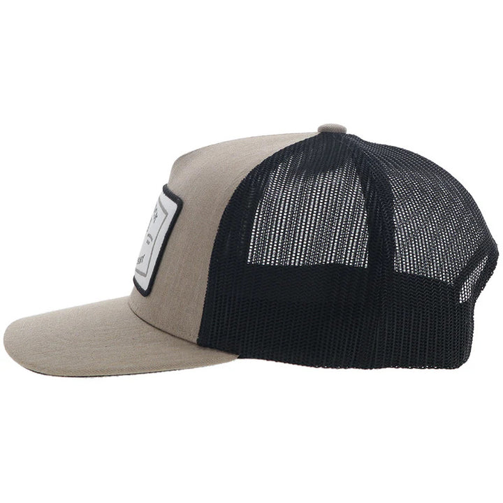 Hooey "Rank Stock" Hat Tan/Black W/White/Black Patch