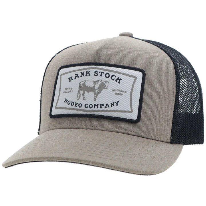 Hooey "Rank Stock" Hat Tan/Black W/White/Black Patch