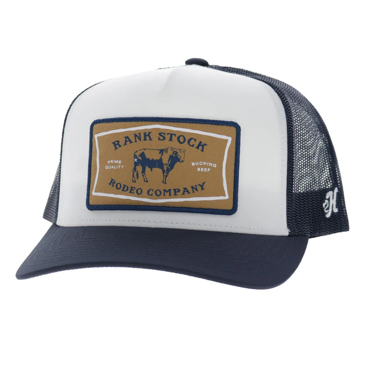 Hooey Rank Stock Hat Navy/White