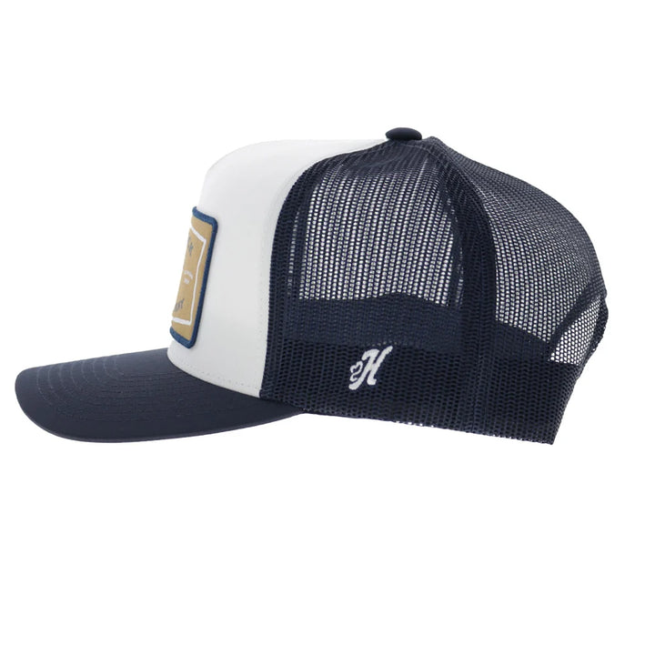 Hooey Rank Stock Hat Navy/White