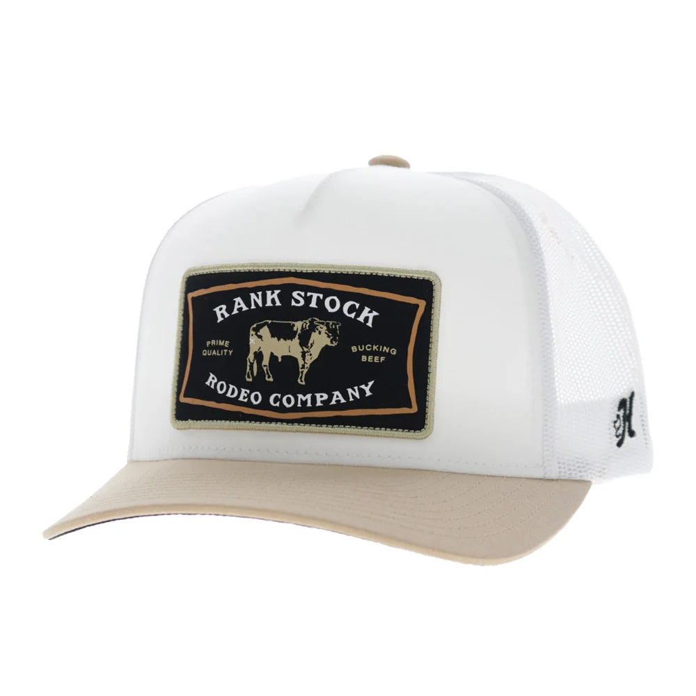 Hooey Rank Stock Hat White/Tan