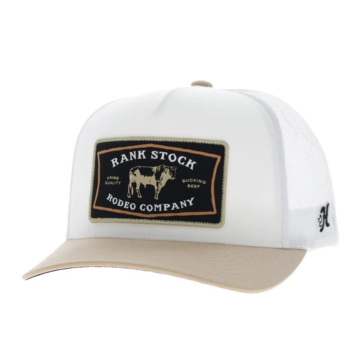 Hooey Rank Stock Hat White/Tan
