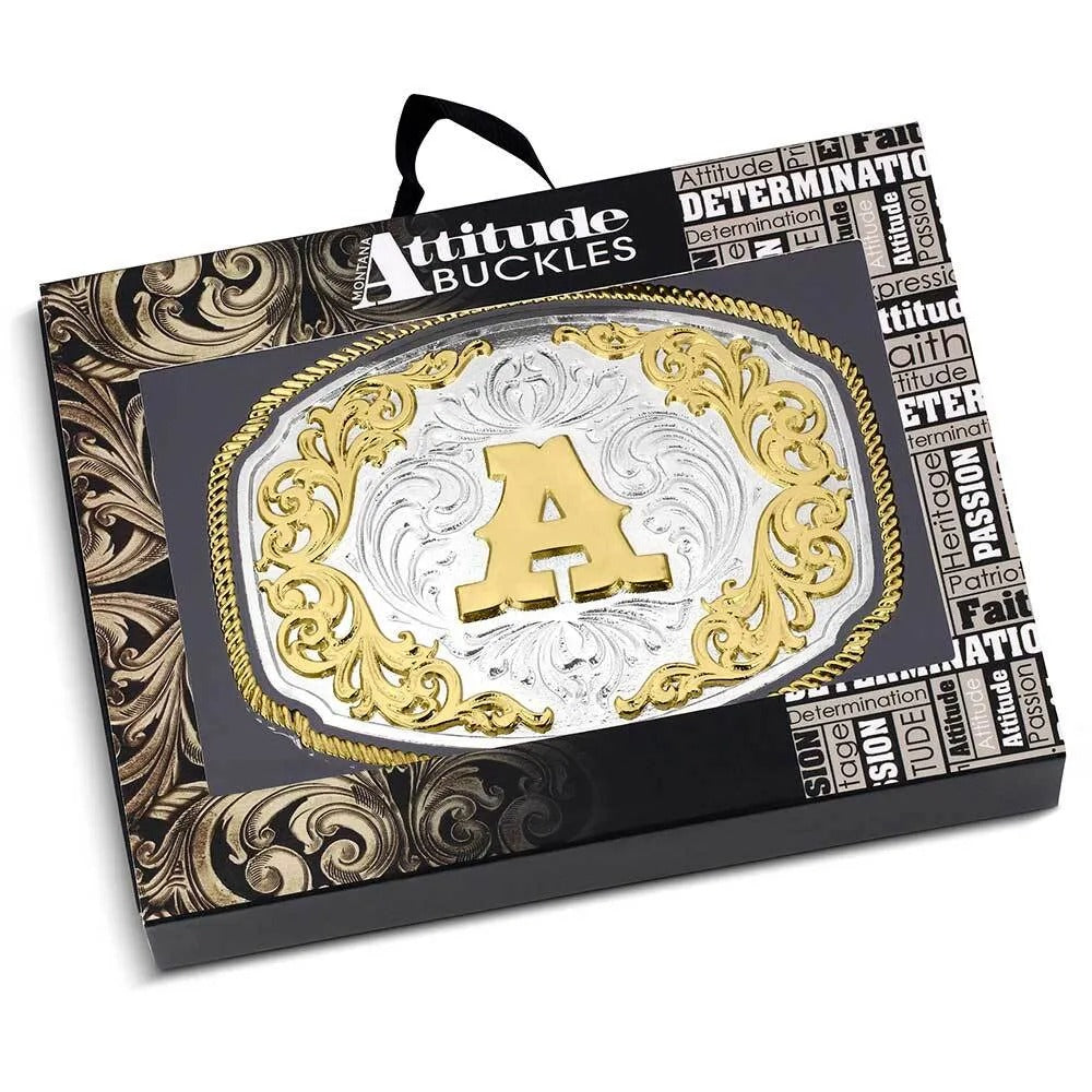 Montana Silversmiths Western Initial Buckle