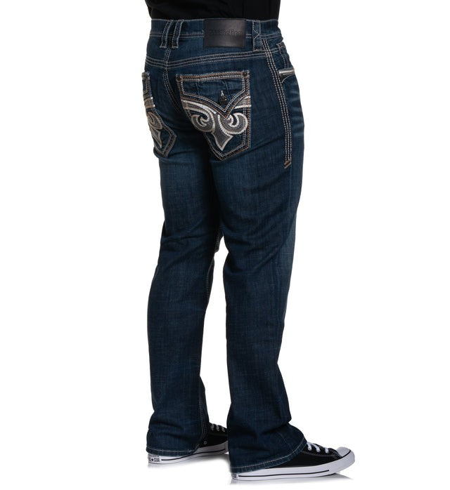 Affliction Blake Alder Relaxed Straight Jean - Alder Wash