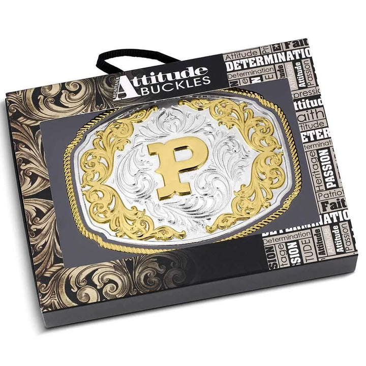 Montana Silversmiths Western Initial Buckle
