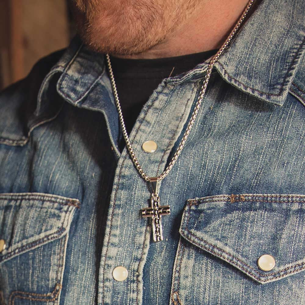 Montana Silversmiths Barbed Wire Cross Necklace