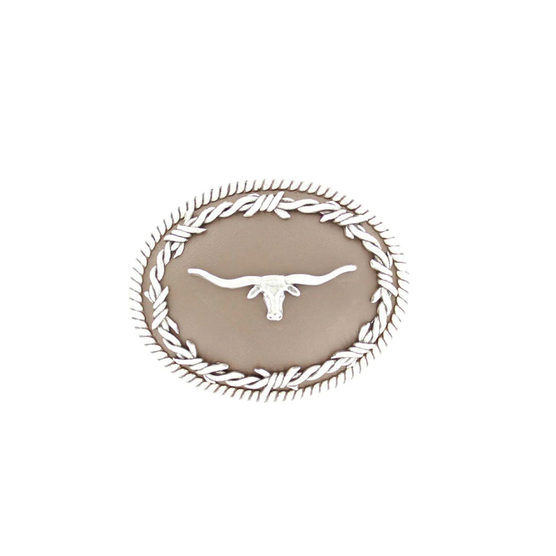 Ariat Men's Longhorn Motif Rectangle Buckle