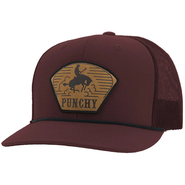 Hooey "Cavvy" Punchy Hat Maroon W/Leather Patch