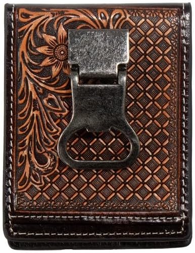 Nocona Mens Money Clip Style Wallet Brown