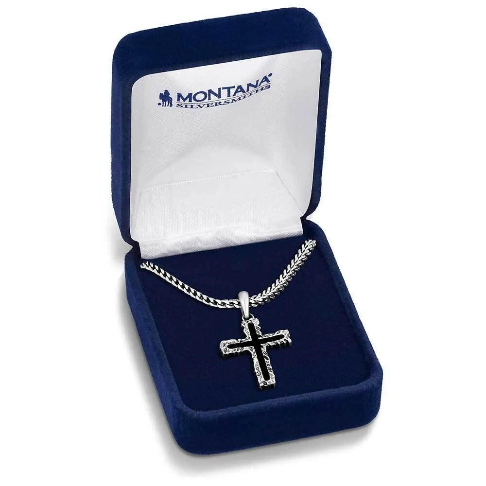 Montana Silversmiths Roughstock Cross Necklace