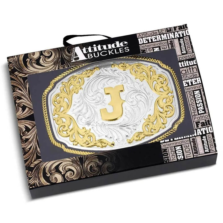 Montana Silversmiths Western Initial Buckle