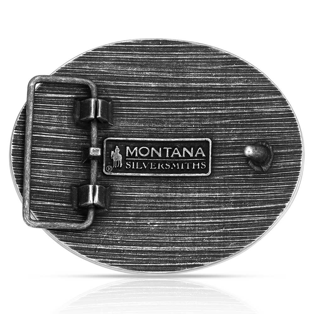 Montana Silversmiths Two Tone Stockyard Buckle