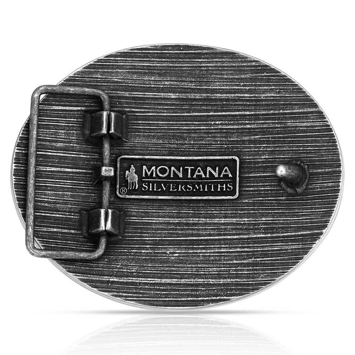 Montana Silversmiths Two Tone Stockyard Buckle