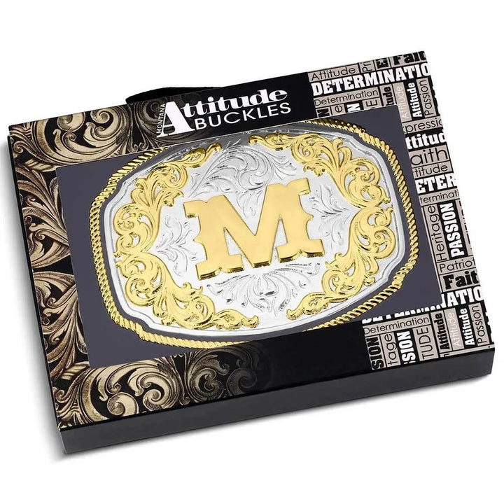 Montana Silversmiths Western Initial Buckle