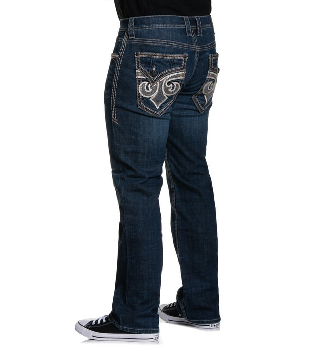 Affliction Blake Alder Relaxed Straight Jean - Alder Wash