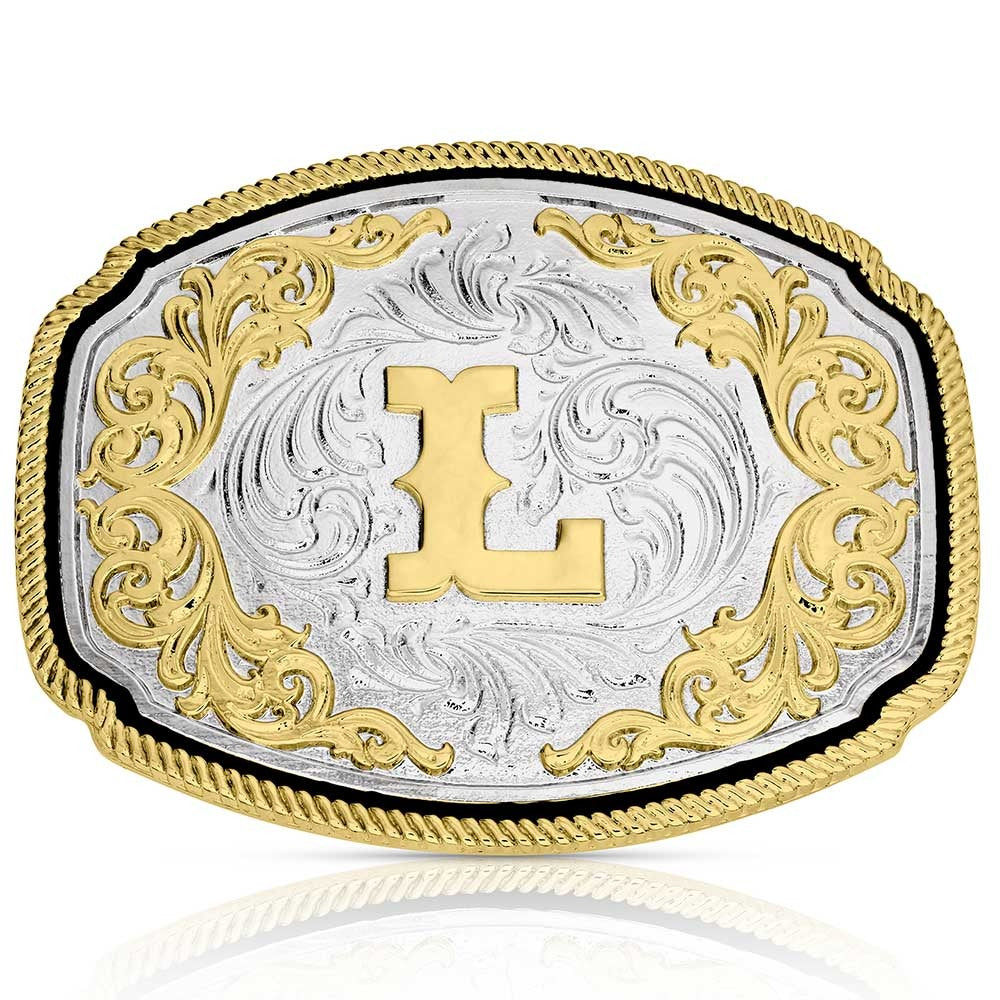 Montana Silversmiths Western Initial Buckle