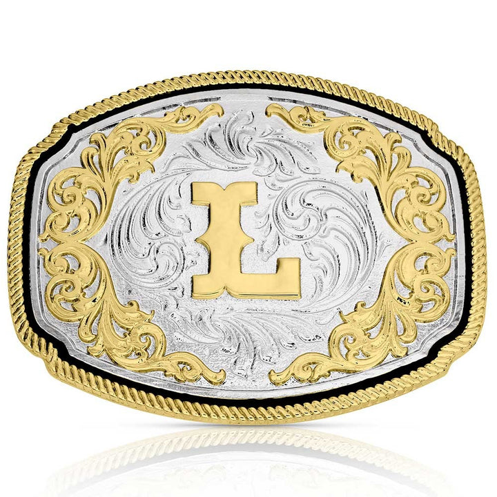 Montana Silversmiths Western Initial Buckle