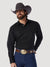 Wrangler Men's Western Long Sleeve Snap Shirt Black
