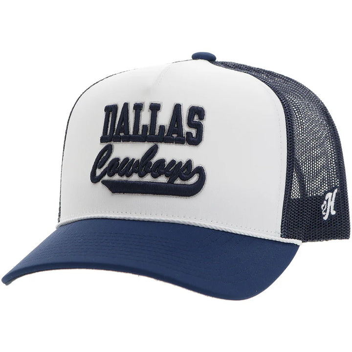 Hooey "Dallas Cowboys" Hat White/Navy W/Script Logo