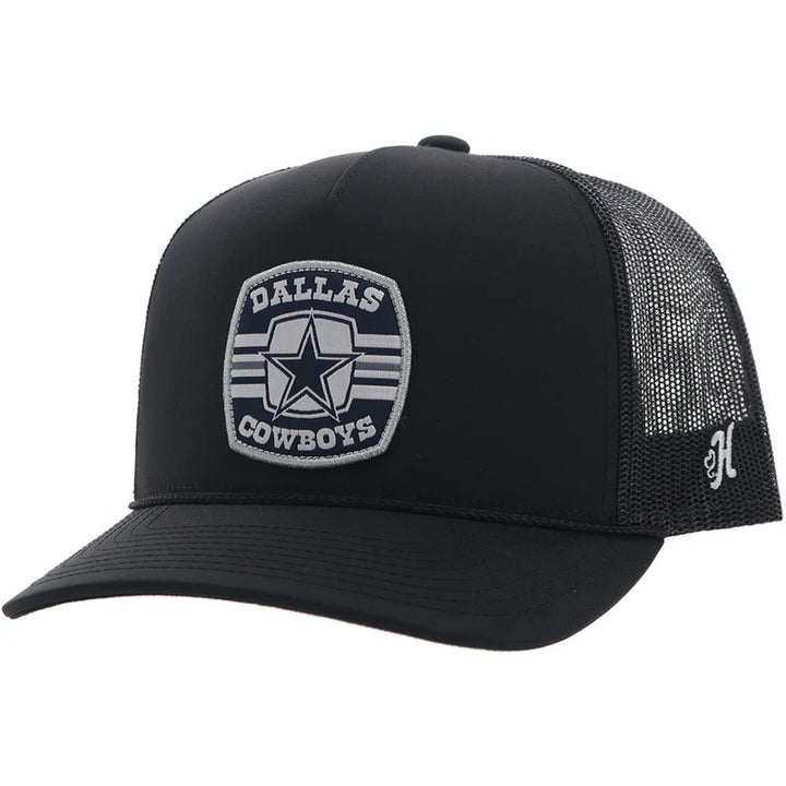 Hooey Dallas Black With Dallas Cowboy Patch Cap