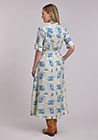 Stetson Woman Print Dress- White/Cream
