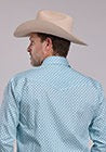 Roper Men's Long Sleeve Snap Four Point Foulard Shirt - Teal