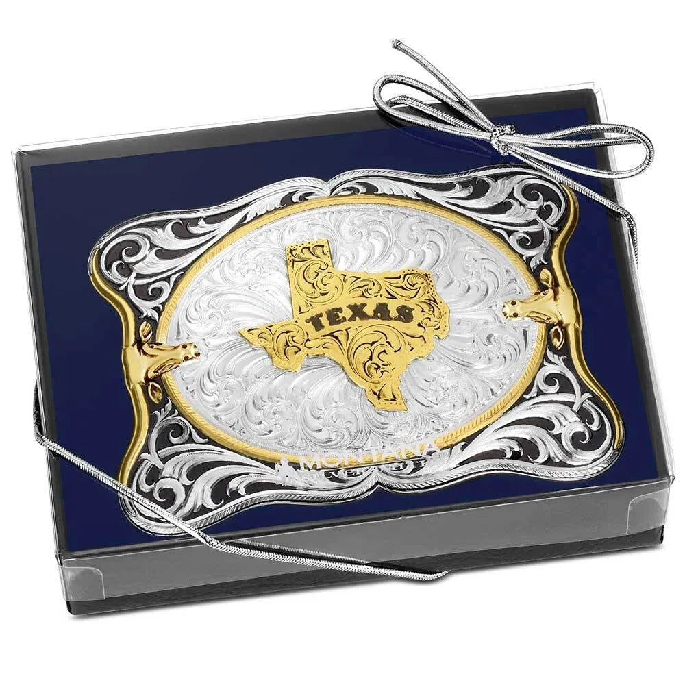 Montana Silversmiths The Cattlemen Buckle with State of Texas