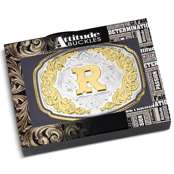 Montana Silversmiths Western Initial Buckle