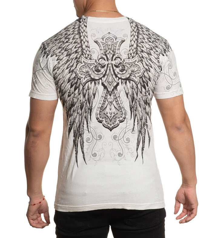 Affliction Kingdom Short Sleeve T-Shirt - Vintage White