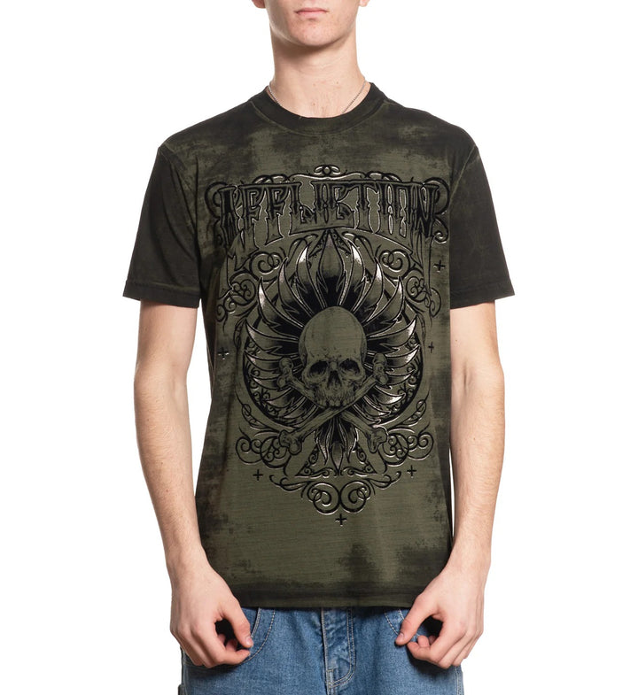 Affliction Silent Endeavor Short Sleeve T-Shirt - Winter Moss