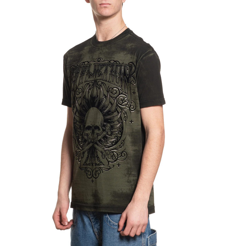 Affliction Silent Endeavor Short Sleeve T-Shirt - Winter Moss