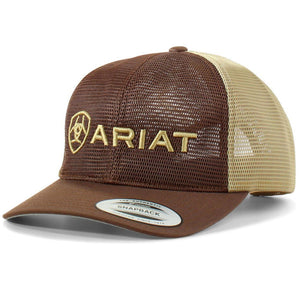 Ariat Embroidered Logo Brown/Khaki Snapback Cap