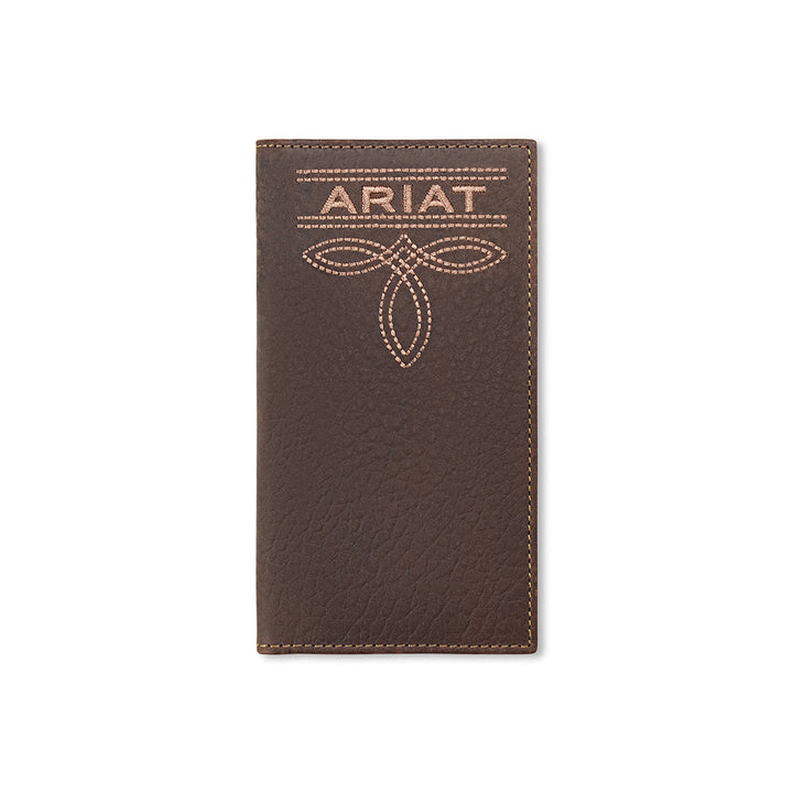 Ariat Mens Rodeo Style Wallet Bug Stitch Brown