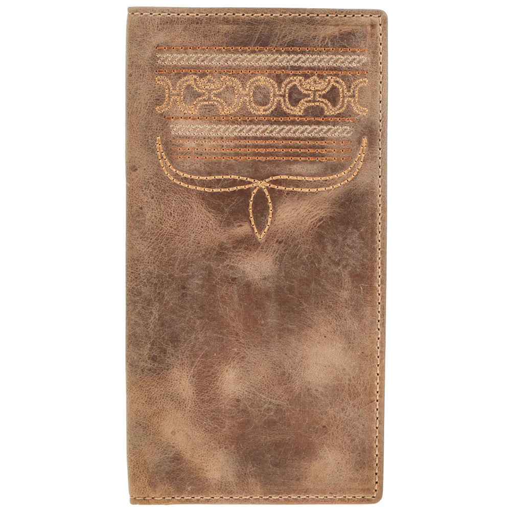 Hooey Dalton Smooth Brown w/Stitching Rodeo Wallet