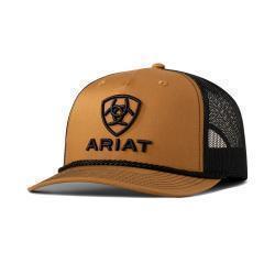 Ariat Mens SnapBack 3D Embroidered Logo Tan Cap