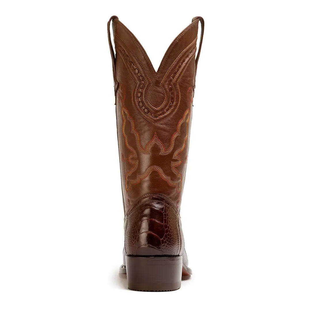 Gavel Men's Collin Ostrich Leg Boots - Brown