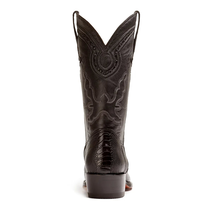Gavel Men's Collin Ostrich Leg Boots - Black