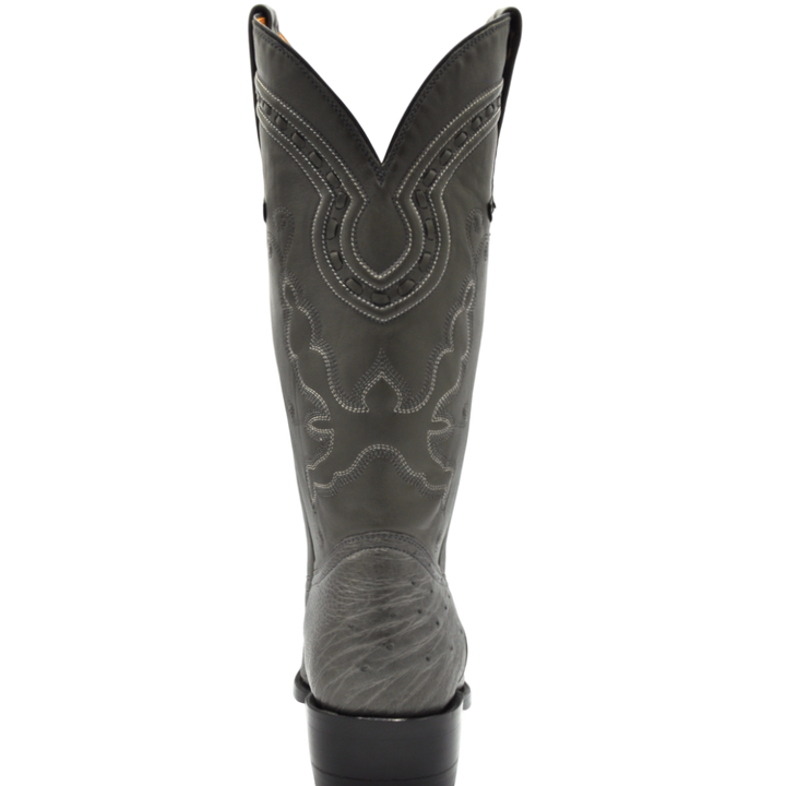 Gavel Men's Travis Smooth Ostrich Boots - Grey