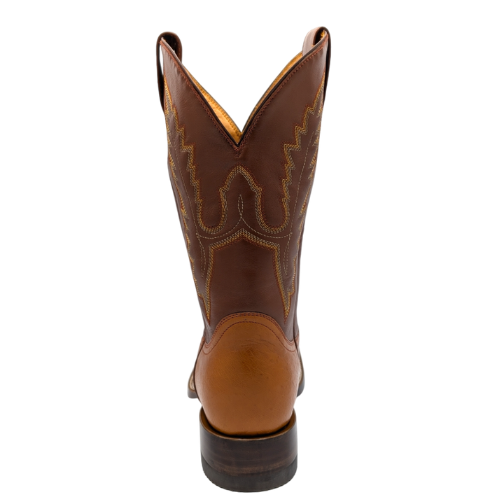 Gavel Men's Diego Smooth Ostrich Rodeo Boots - Cognac